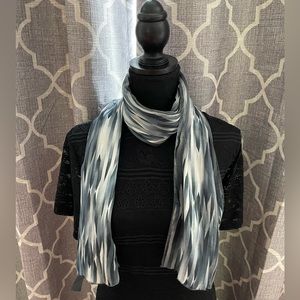 Blue, Gray, and White Silk scarf